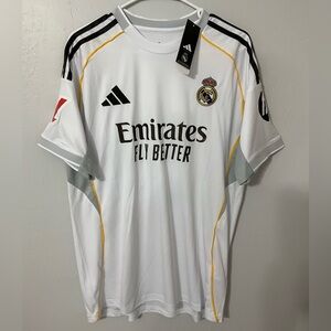 Real Madrid Bellingham 2025/26 Soccer Men’s Jersey Size Large Slim-Fit